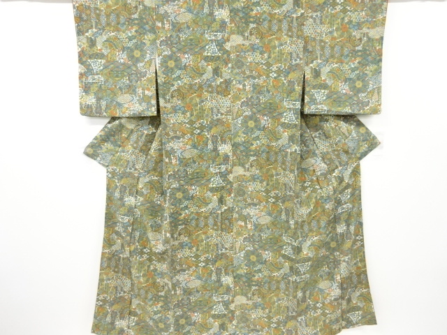 JAPANESE KIMONO / KOMON / FLOWER CLASSICAL PATTERN